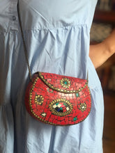 Load image into Gallery viewer, Moroccan Mosaic Bag (Handmade) - Claret
