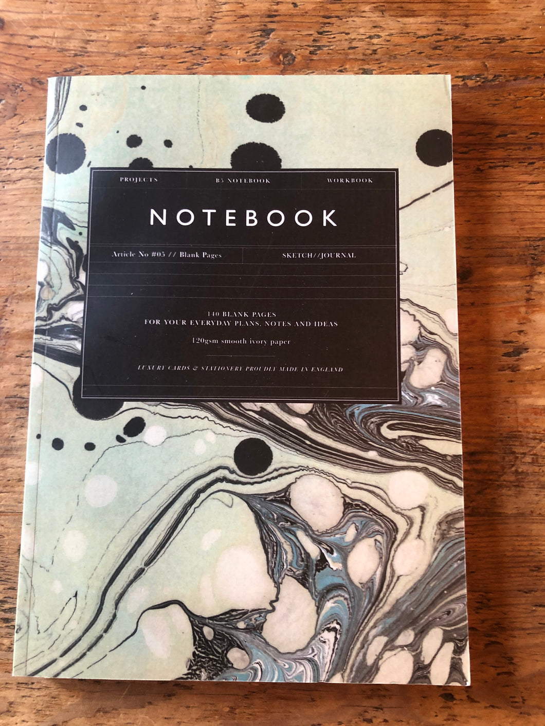 Katie Leamon Green Marble Notebook